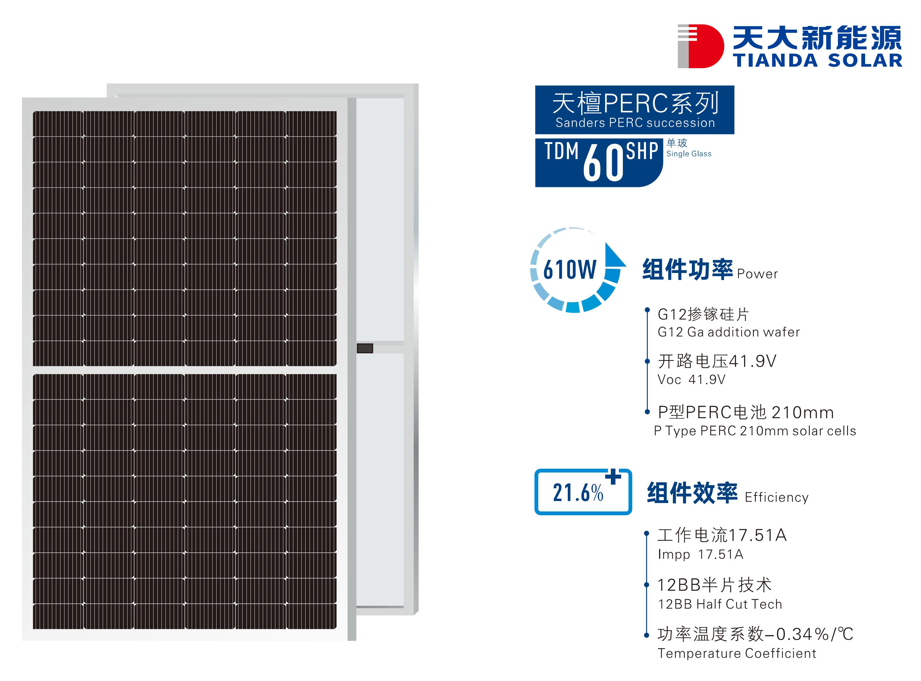 天檀PERC系列TDM 60 SHP